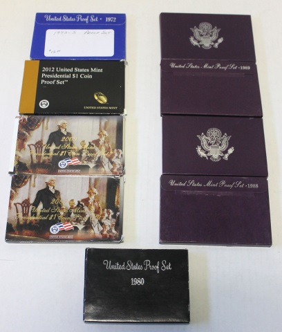 Appraisal: U S Proof Set LotIncluding Presidential Dollar only sets