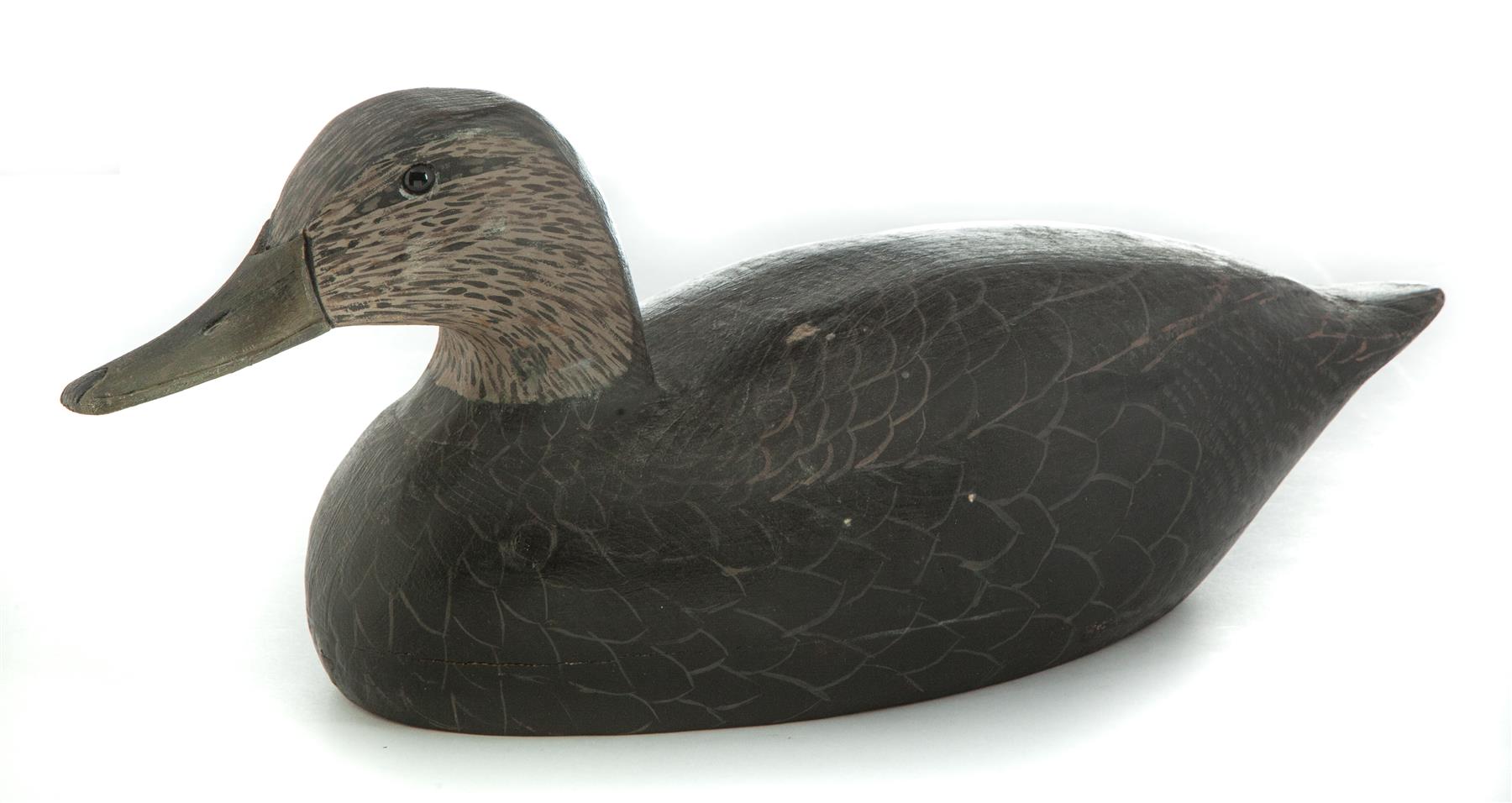 Appraisal: DUCK DECOY WITH INCISED SIGNATURE C M American th century