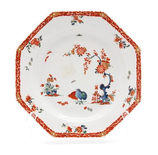 Appraisal: A Bow Porcelain Hexagonal Plate Diameter inches A Bow Porcelain