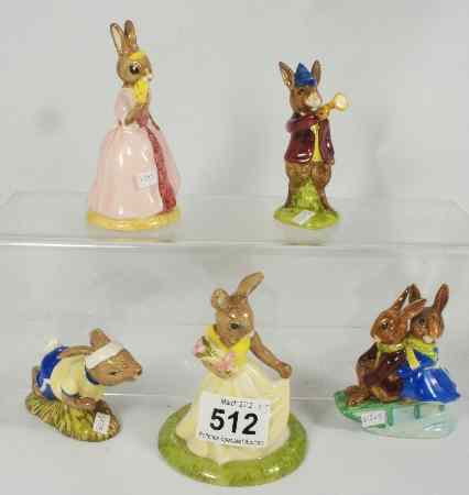 Appraisal: Royal Doulton Bunnykins Figures With Love DB Rise and Shine