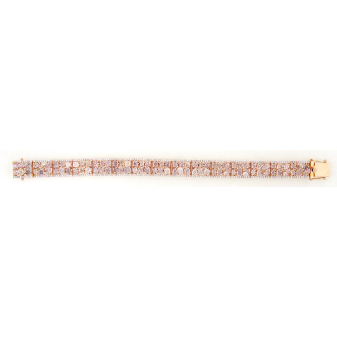 Appraisal: Lady's K Rose Gold Link Bracelet each of the rectangular