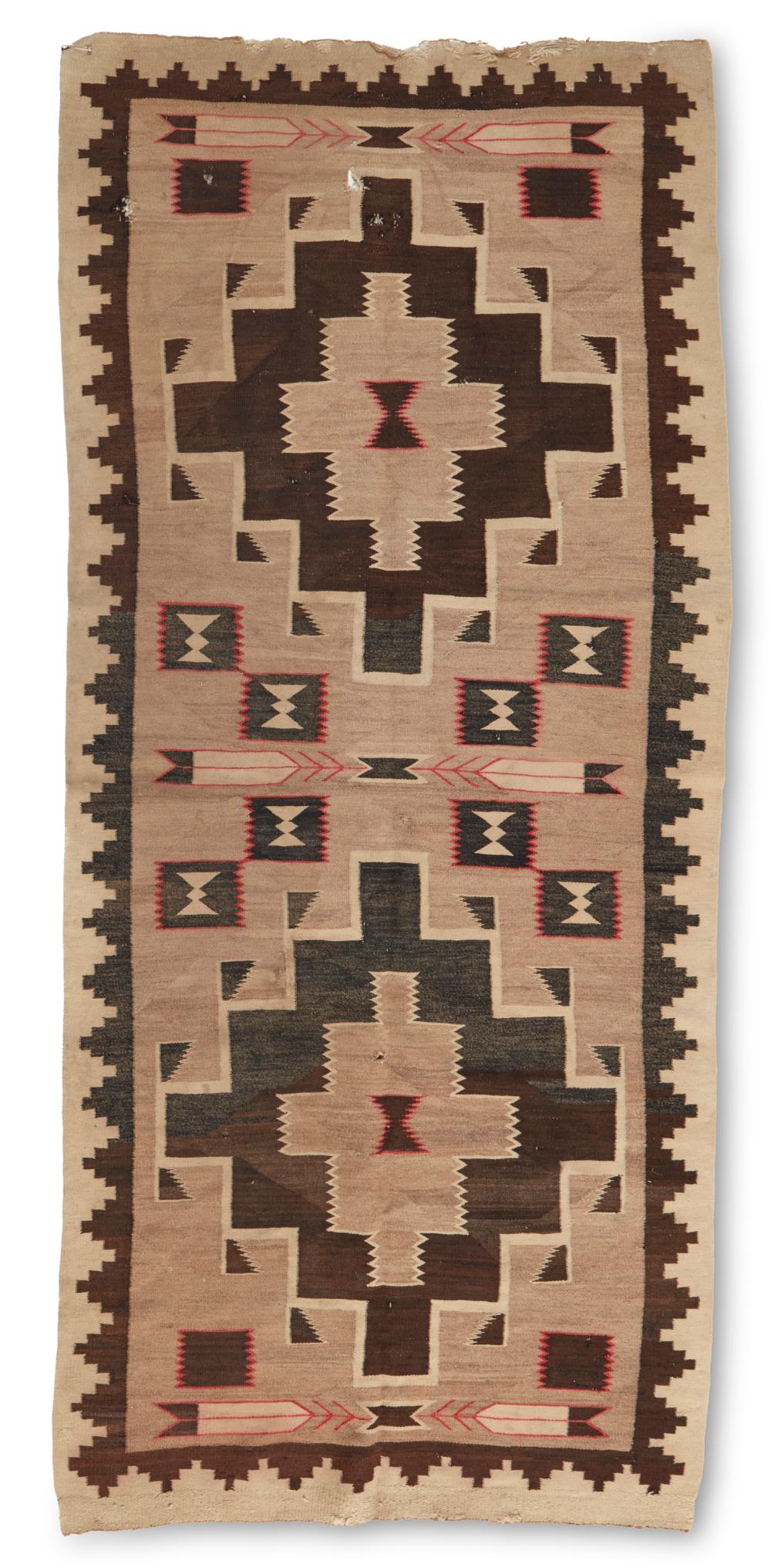 Appraisal: A Navajo regional rug Early th century Dine Woven in