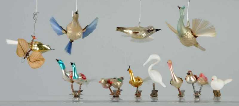 Appraisal: Lot of Bird Ornaments Description Includes seven clip-ons Condition Excellent