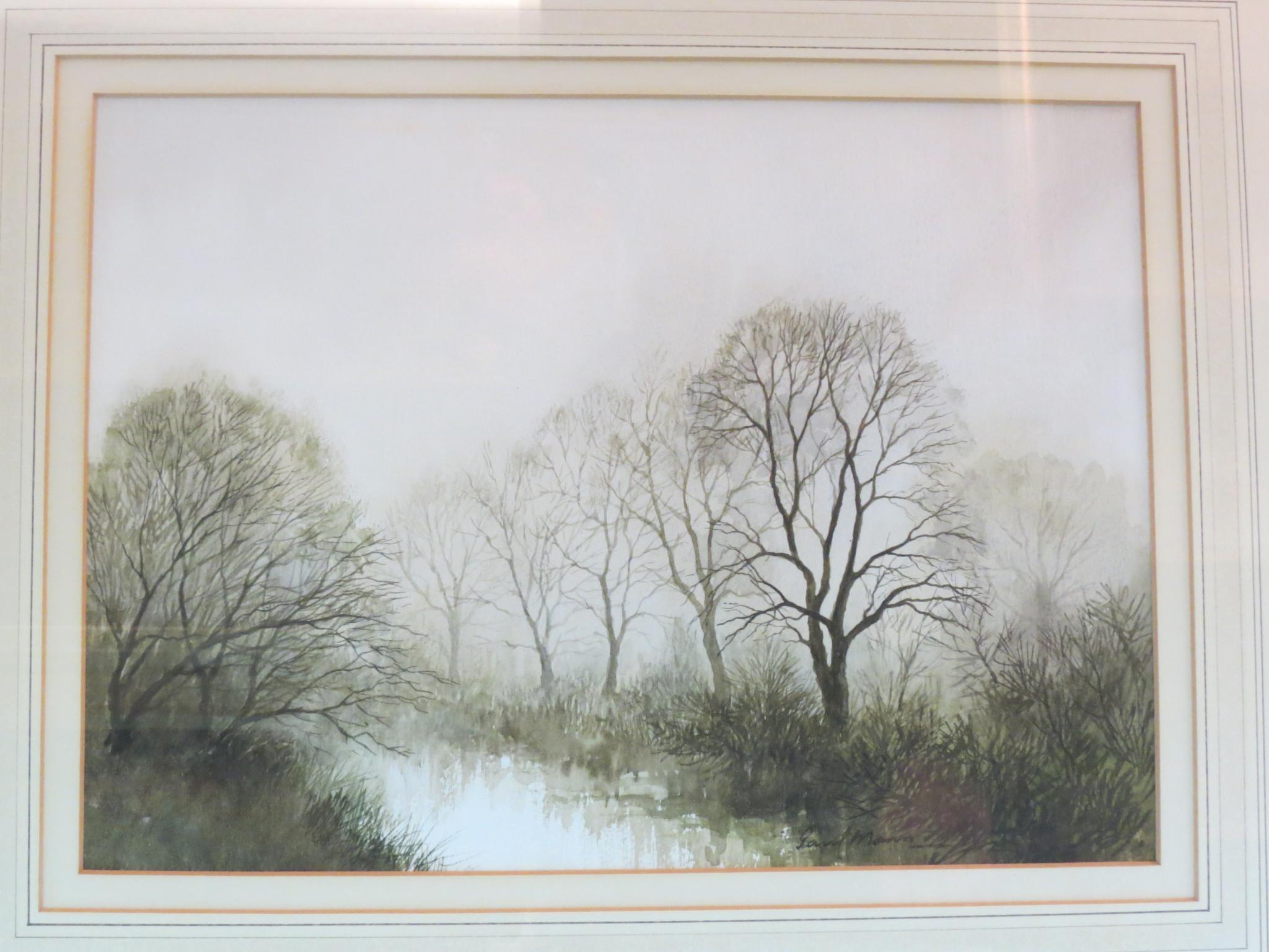 Appraisal: Paul Mann - two watercolours tree studies and three other