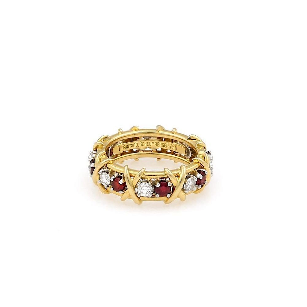 Appraisal: Tiffany Co Schlumberger Sixteen Stone Ring k yellow gold and