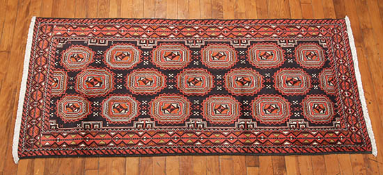 Appraisal: Shirvan Rug Contemporary Blue ground with diagonal rows of botehs