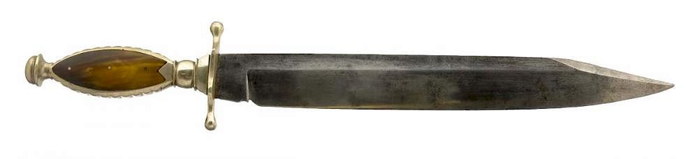 Appraisal: English Bowie Knife by G Oates Large knife overall length