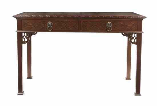 Appraisal: A Chippendale Style Console Table Baker having a rectangular top