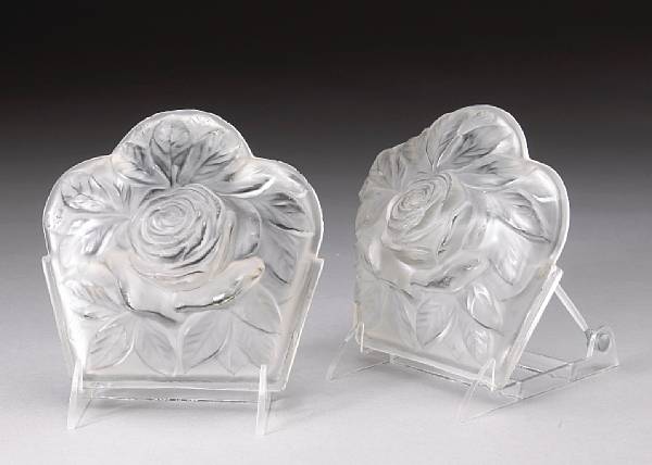 Appraisal: Property of various owners Each relief molded with roses and