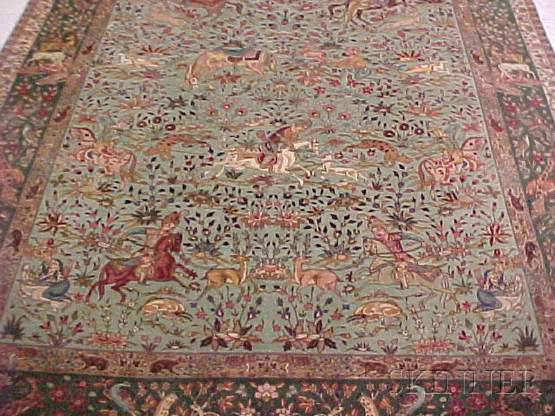 Appraisal: Tabriz Carpet Northwest Persia mid- th century some moth damage