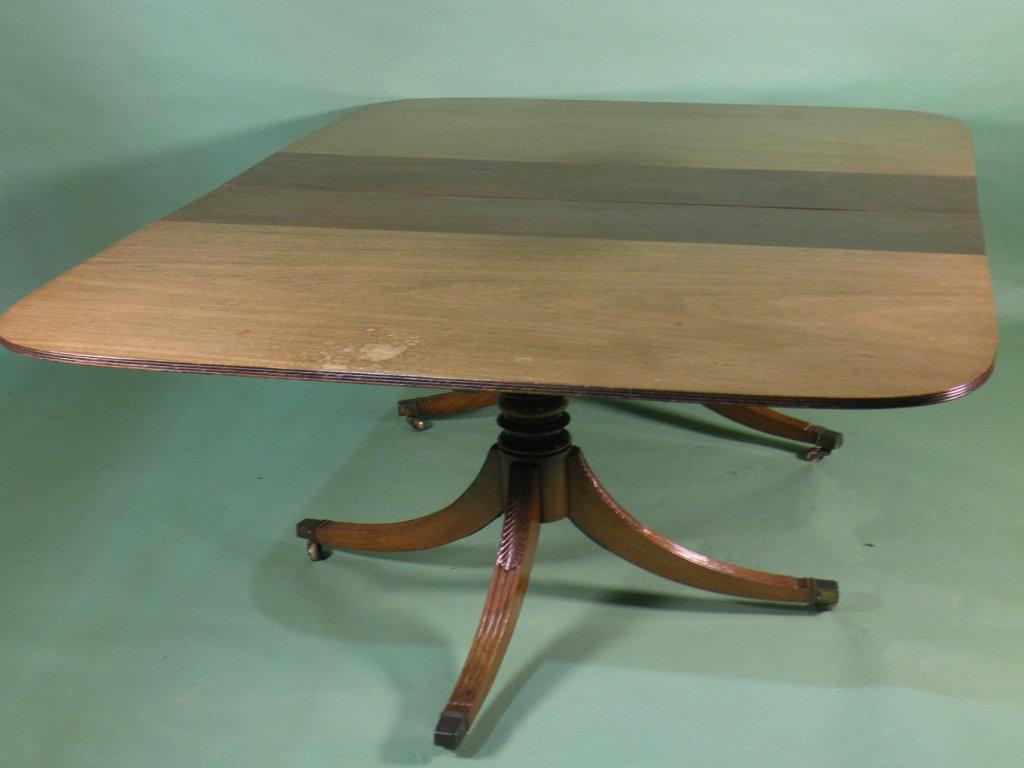 Appraisal: A Regency mahogany extending dining table the rectangular top with