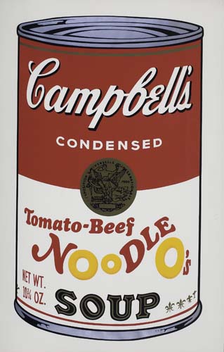 Appraisal: ANDY WARHOL Campbell's Soup II Tomato-Beef Noodle O's Color screenprint