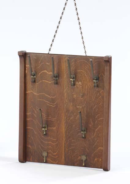 Appraisal: LIFETIME Attr Wall-hanging coat rack with eight hooks and two