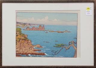 Appraisal: Japanese Woodblock Print Yoshida Toshi Yoshida Toshi Japanese - 'Irozaki