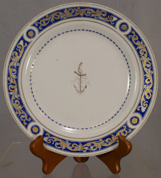 Appraisal: Chinese Export plate - D Arms of Gray c see