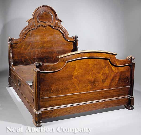 Appraisal: A Louis Philippe Rosewood Bedstead c the tall paneled headboard