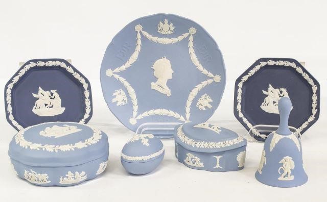 Appraisal: lot of English Wedgwood Jasperware table items th c with