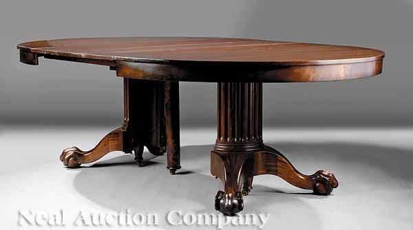 Appraisal: A Large American Carved Mahogany Extension Dining Table late th