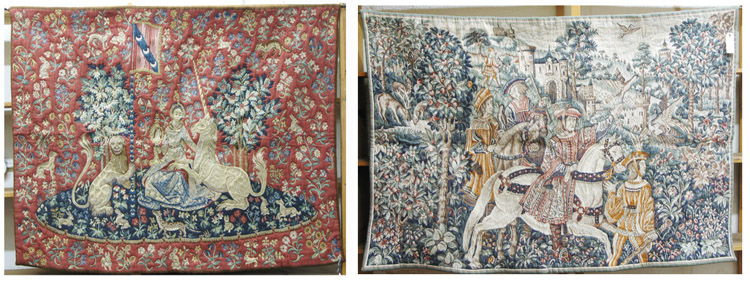 Appraisal: TWO FRENCH TAPESTRIES copies of the th century originals titled