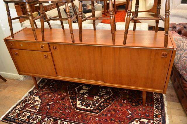 Appraisal: A 'S TEAK SIDEBOARD ONE LEG A F