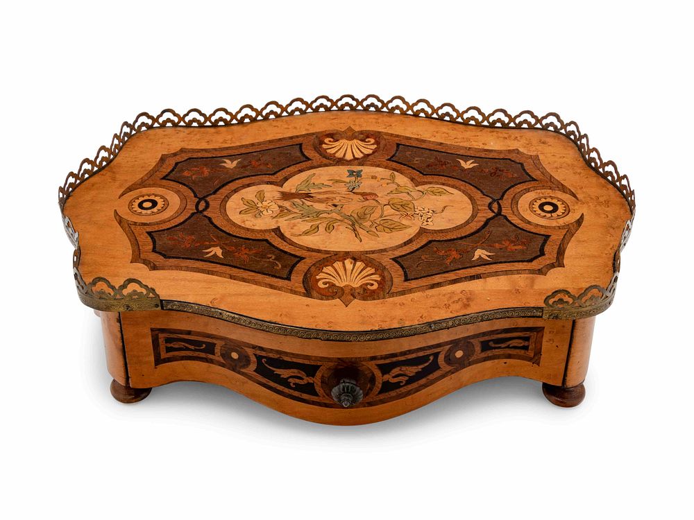 Appraisal: A Louis Philippe Marquetry Stand A Louis Philippe Marquetry Stand