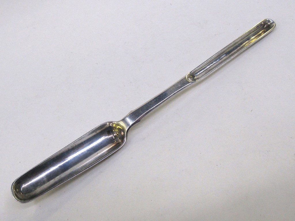 Appraisal: George III silver marrow scoop by John and Henry Lias