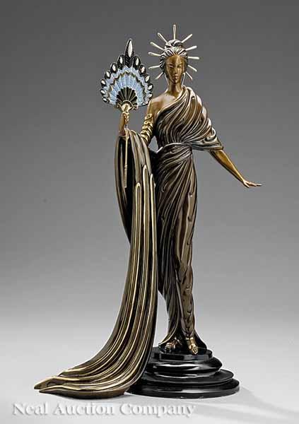 Appraisal: A Continental Patinated Bronze Statuette of Aphrodite after Ert b