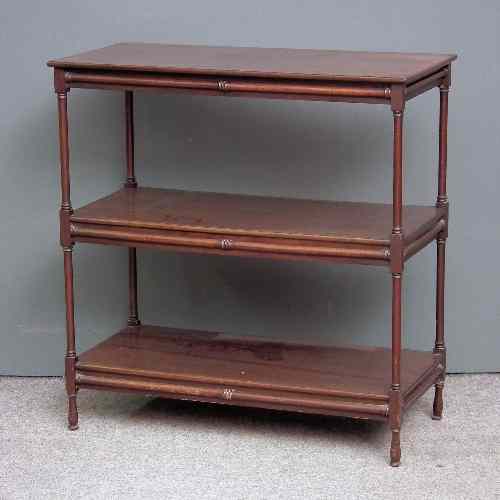 Appraisal: A mahogany three tier rectangular etagere of th Century design