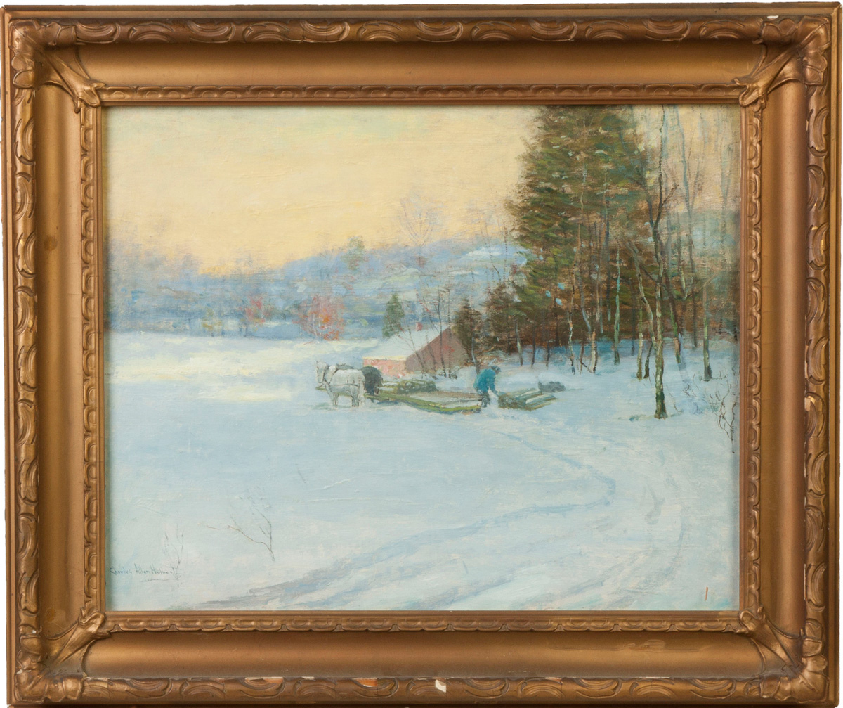 Appraisal: Charles Allen Hulbert American - Snow scene Sgn Lower left