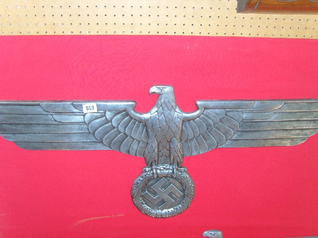 Appraisal: A WWII cast aluminium rd Reich locomotive eagle with outstretched