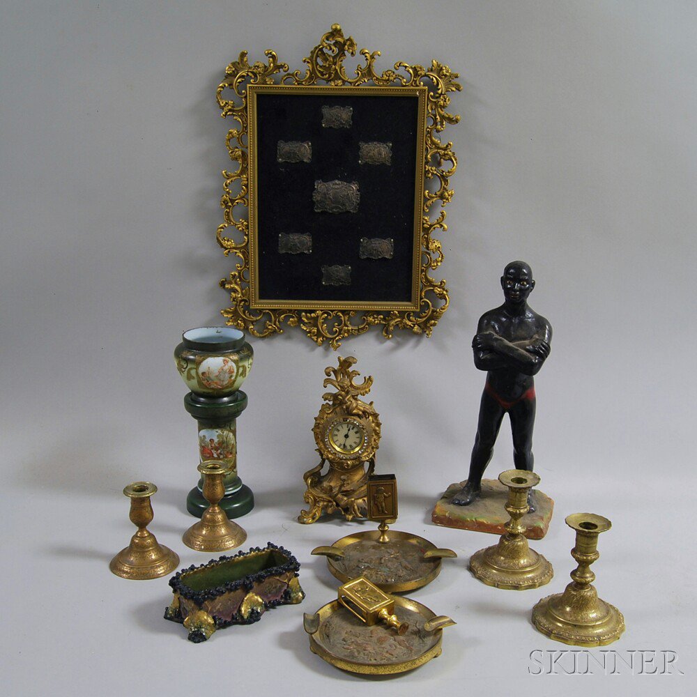 Appraisal: Group of Miscellaneous Decorative Items including two pairs of brass