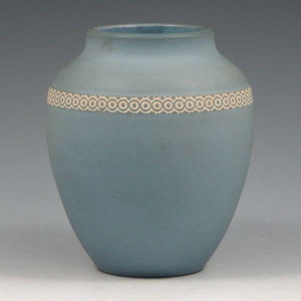 Appraisal: Denver White vase in light blue bisque finish with narrow