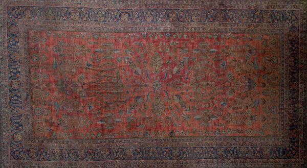 Appraisal: SAROUK Room size carpet with all over design early th