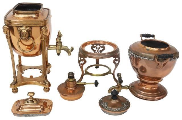 Appraisal: lot of Collection of copper household items including candleholder approx