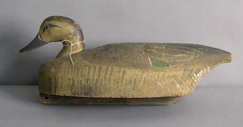 Appraisal: Painted cork decoy stamped MCR