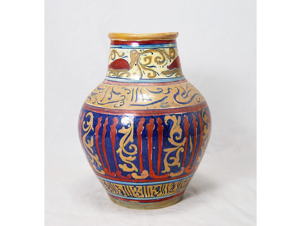 Appraisal: A th century Italian majolica vase in the Hispano Moresque