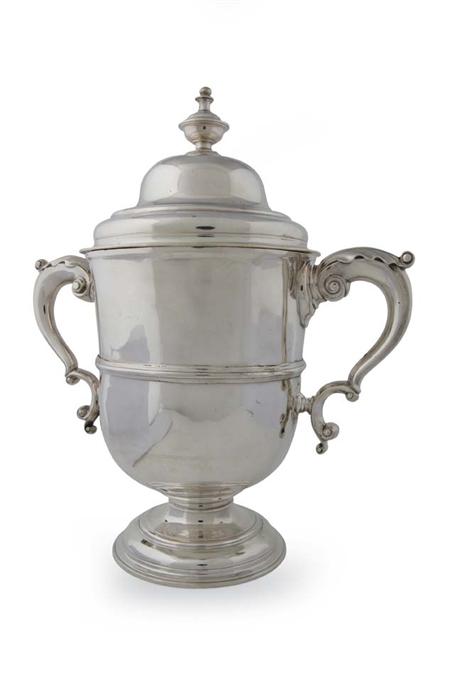 Appraisal: A George II two handled cup and cover probably Edward