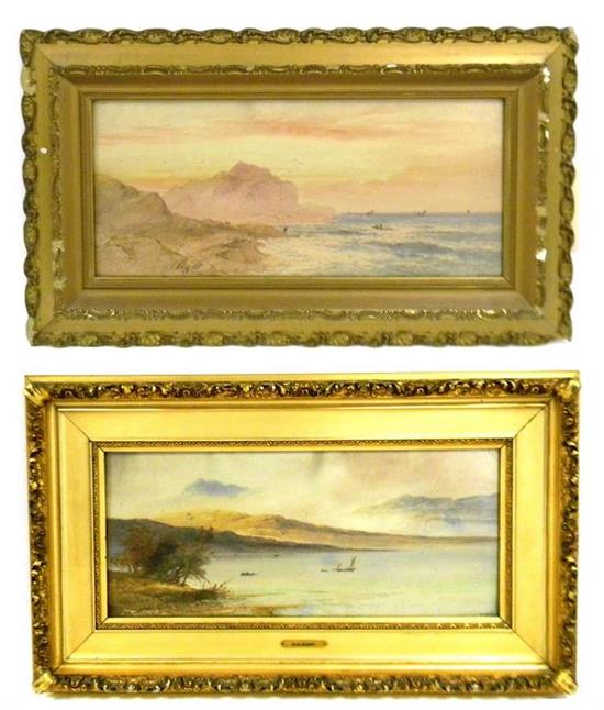 Appraisal: William Henry Earp British - two similar watercolors on paper