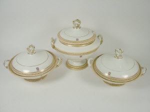 Appraisal: Extensive Royal Worcester dinner service decorated with a single mocha