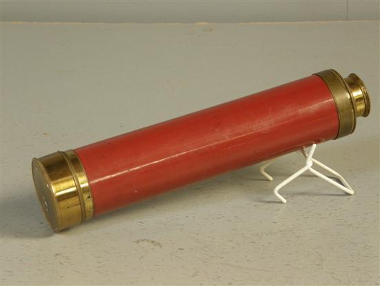 Appraisal: Late th early th century brass five draw telescope by