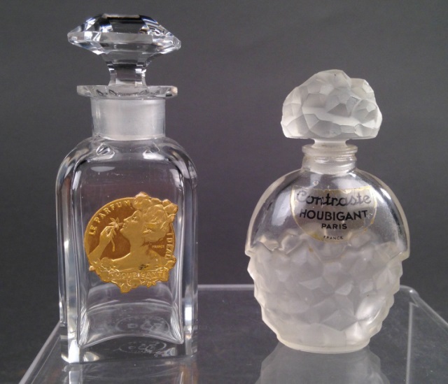 Appraisal: Two Houbigant French Perfume Bottles One Baccarat Including one marked