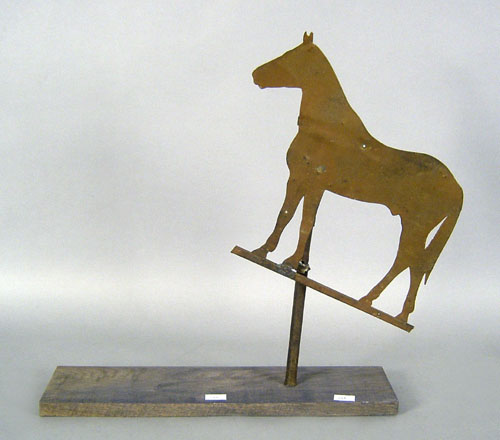 Appraisal: Sheet iron horse weathervane ca h