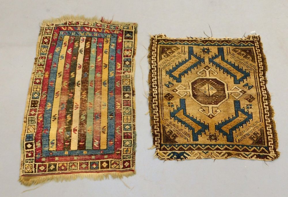 Appraisal: Turkish Geometric Prayer Rugs Turkish th Century Includes on rug