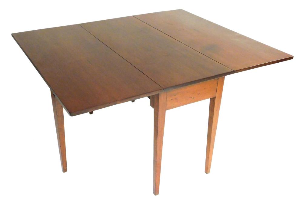 Appraisal: Dining table New England c cherry oblong top and leaves