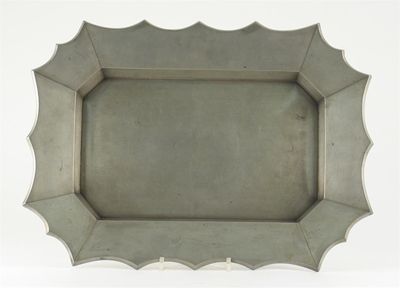 Appraisal: An unusual Japanese pewter double-walled sweetmeat dish contained on a