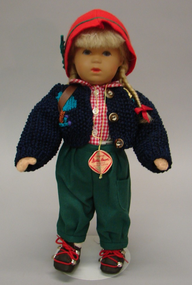 Appraisal: Tagged Hanne Kruse girl doll with hard plastic celluloid head