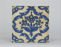 Appraisal: Persian Islamic Tile ca th Century Square tile approx -