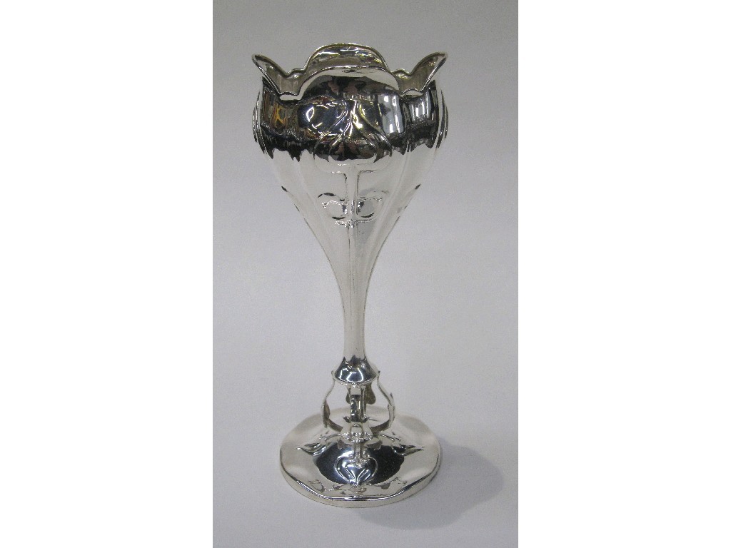 Appraisal: Art Nouveau silver vase Birmingham