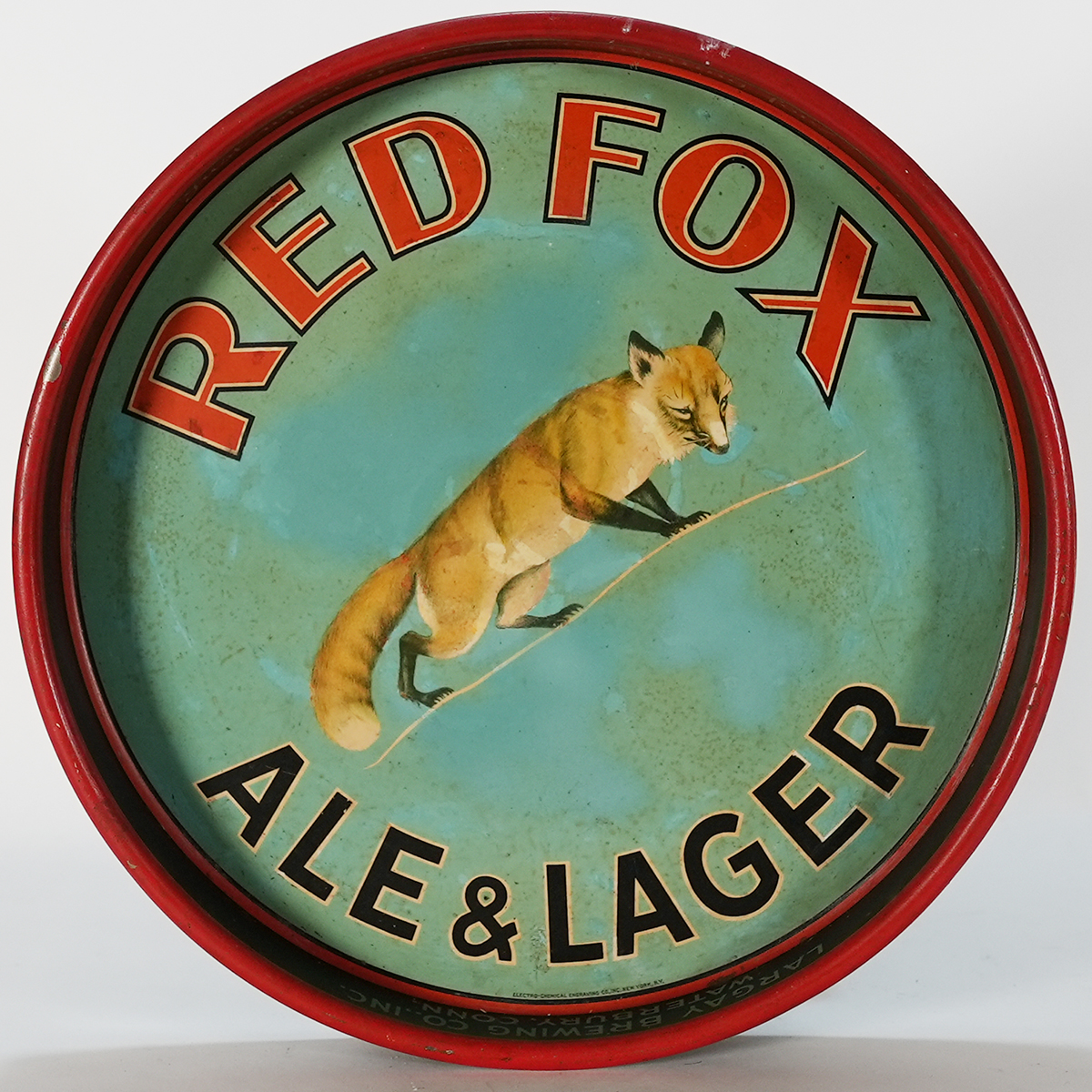 Appraisal: Largay Red Fox Just What Youve Been Hunting Tray RAREReference