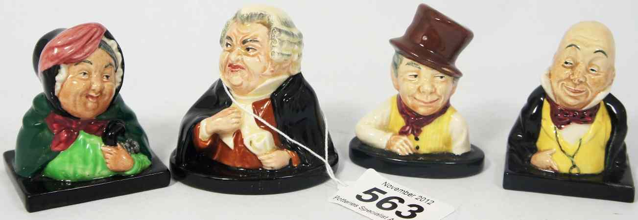 Appraisal: Royal Doulton Dickens Busts Sairey Gamp D Micawber Sam Weller